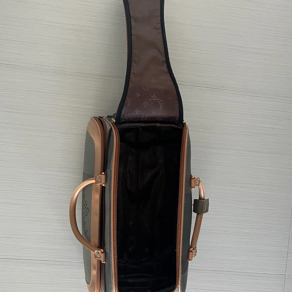 Louis Vuitton Brown and Black Travel Bag